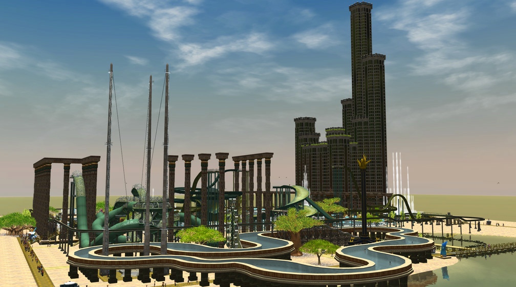 Thumbnail Image 15D, My Downloads: Parks, Scenarios, & Sandboxes, Scenario: Water World Resort, Scenario Presented As Uploaded