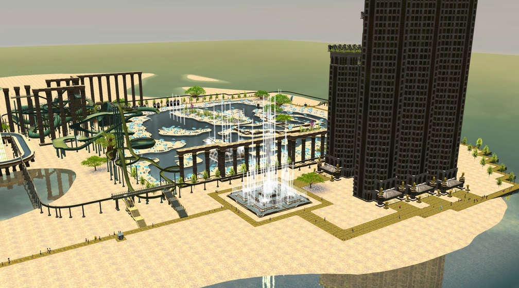 Thumbnail Image 15B, My Downloads: Parks, Scenarios, & Sandboxes, Scenario: Water World Resort, Scenario Presented As Uploaded