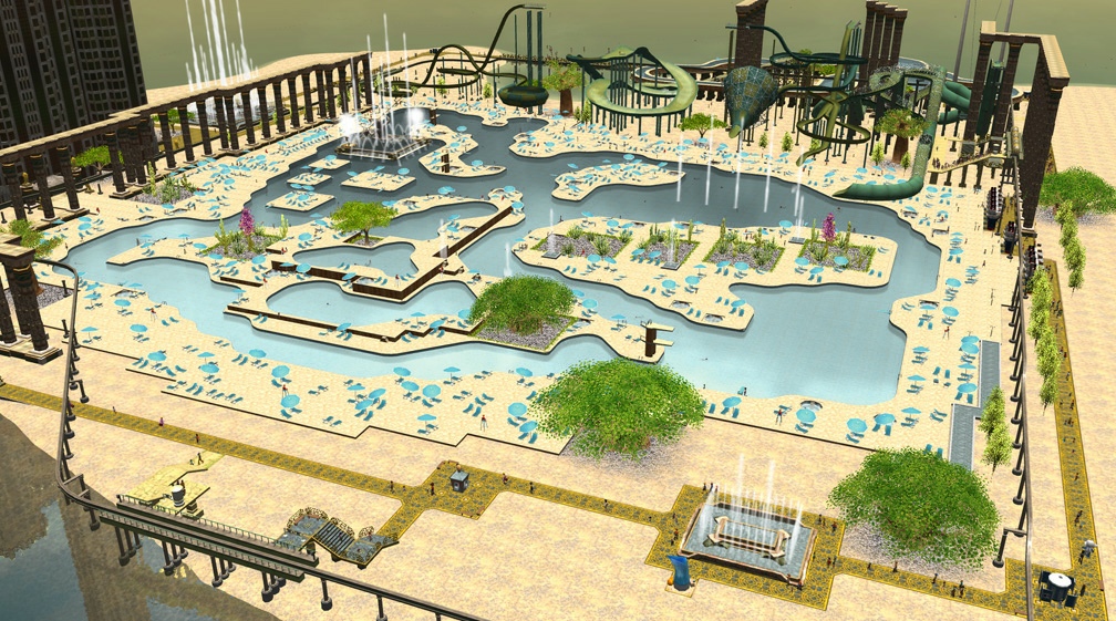 Thumbnail Image 15C, My Downloads: Parks, Scenarios, & Sandboxes, Scenario: Water World Resort, Scenario Presented As Uploaded